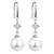 Pearl & crystal studded drop earrings wear jewelry