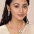 Kundan & beads studded light pink necklace & drop earrings set