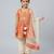 Orange off white mughal printed kurti set
