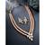 Kundan & beads studded light pink necklace & drop earrings set
