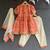 Orange off white mughal printed kurti set