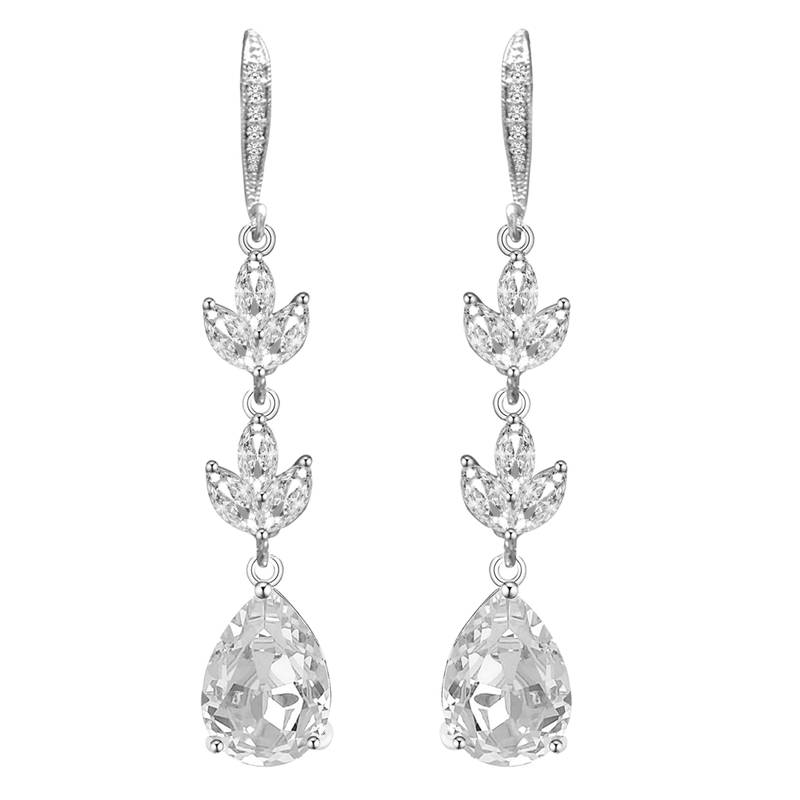 American diamond studded drop earrings jewellery