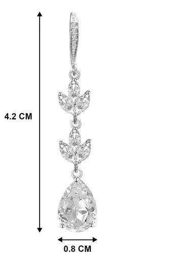 American diamond studded drop earrings jewellery
