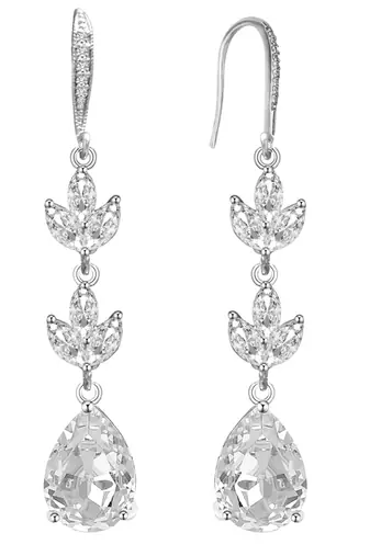 American diamond studded drop earrings jewellery