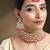 Women's faux pearl choker necklace with earrings bharatanatyam jewelry set