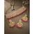 Women's faux pearl choker necklace with earrings bharatanatyam jewelry set