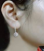 American diamond studded hoop drop earrings wear jewelry