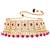 Women's faux pearl choker necklace with earrings bharatanatyam jewelry set