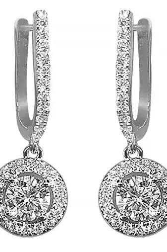 American diamond studded hoop drop earrings wear jewelry