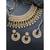 Maang tikka with kundan necklace earrings set bharatanatyam jewelry