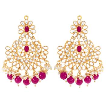 Women's faux pearl choker necklace with earrings bharatanatyam jewelry set 5