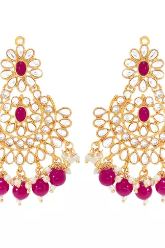 Women's faux pearl choker necklace with earrings bharatanatyam jewelry set