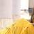 Yellow floral embroidered cotton khadi saree