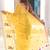 Yellow floral embroidered cotton khadi saree