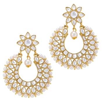 Maang tikka with kundan necklace earrings set bharatanatyam jewelry 5