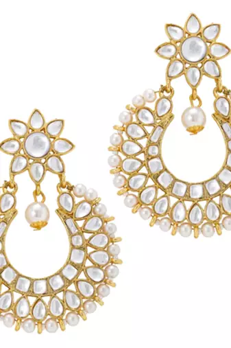 Maang tikka with kundan necklace earrings set bharatanatyam jewelry
