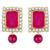 Women's choker crystal pearl beaded necklace & earrings set bharatanatyam