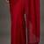 Red floral embroidered poly georgette designer saree