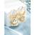 Gold plated white beads studded jhumki earringss ethnic jewelry