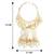 Gold plated white beads studded jhumki earringss ethnic jewelry