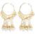 Gold plated white beads studded jhumki earringss ethnic jewelry