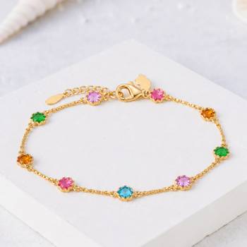 Multicolour tennis bracelet for women 2