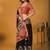 Black ethnic motifs printed saree with matching blouse