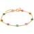 Multicolour tennis bracelet for women