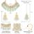Silver plated kundan & mint beads studded choker necklace dangle