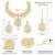 Gold plated mint & pink kundan & beads studded necklace earrings
