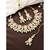Gold plated mint & light pink kundan beads and synthetic stone