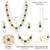 Women's green kundan synthetic stone & beads studded necklace earrings