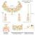 Gold plated mint & light pink kundan beads and synthetic stone