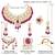 Synthetic stone & purple beads studded necklace earrings maangtikka