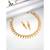 Gold plated choker necklace with drop earring traditional jewelry set