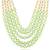 Mint color beads studded 5 layer necklace ethnic jewelry for women