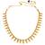 Gold plated choker necklace with drop earring traditional jewelry set