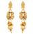 Gold plated choker necklace with drop earring traditional jewelry set