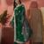 Green embroidered saree with blouse