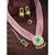 Gold plated pink & green kundan beads and synthetic stone studded