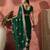 Green embroidered saree with blouse