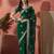 Green embroidered saree with blouse