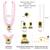 Gold plated pink & green kundan beads and synthetic stone studded