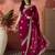 Pink ethnic motifs embellished  georgette saree