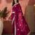 Pink ethnic motifs embellished  georgette saree