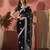 Black ethnic motifs embroidered saree