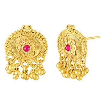 Long necklace earrings south maharani haar temple jewelry set for 5