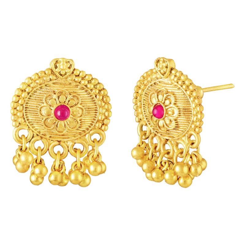 Long necklace earrings south maharani haar temple jewelry set for