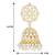 Traditional gold plated white kundan studded jhumki earringss jewelry