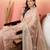 Peach embroidered saree with blouse